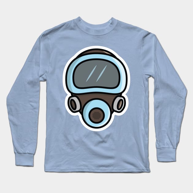 Full Face Gas Mask Sticker vector illustration. People safety objects icon concept. Full face respirator mask for smoke protection sticker design logo. Long Sleeve T-Shirt by AlviStudio